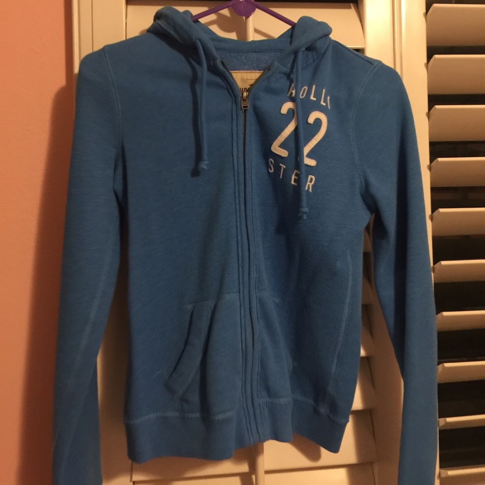 zipper Hollister jacket with hood