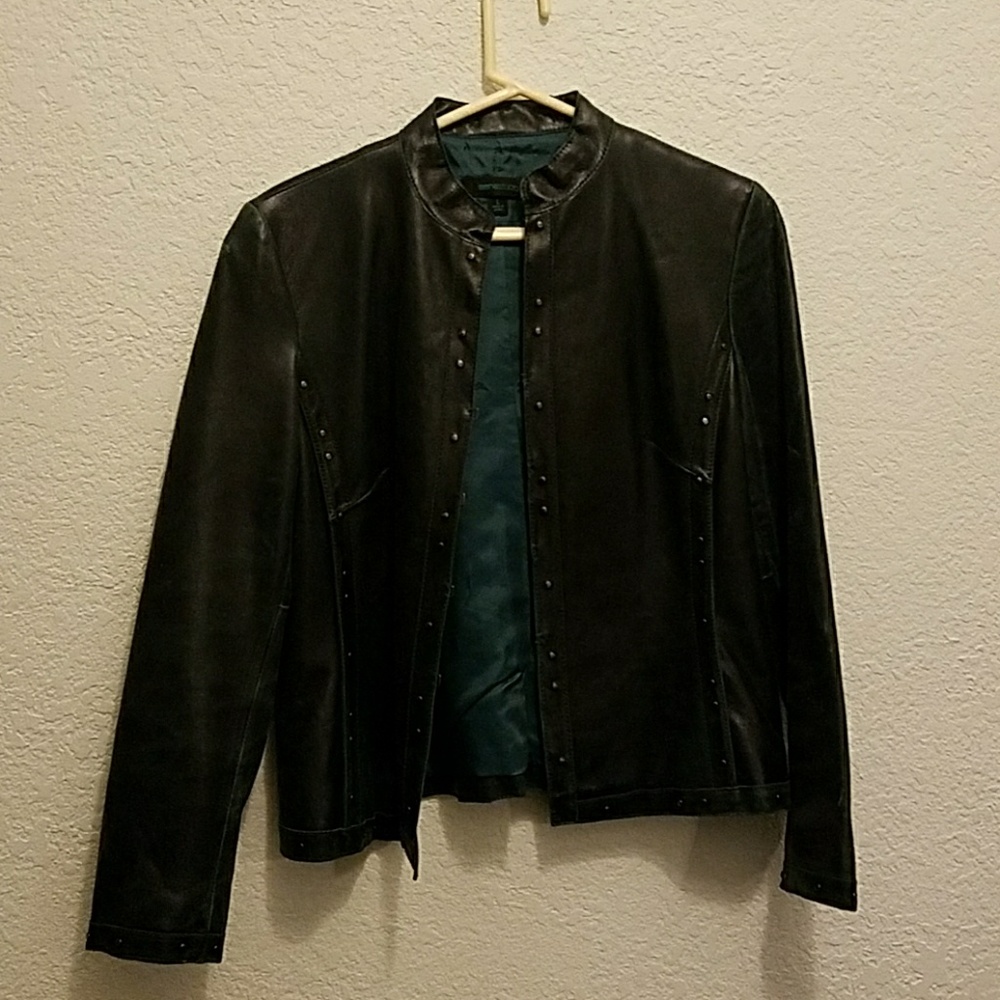 SPRING SALE Siena Studio Blue/black Leather Jacket