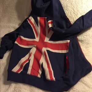 Mini boden British flag sweatshirt size 6-7