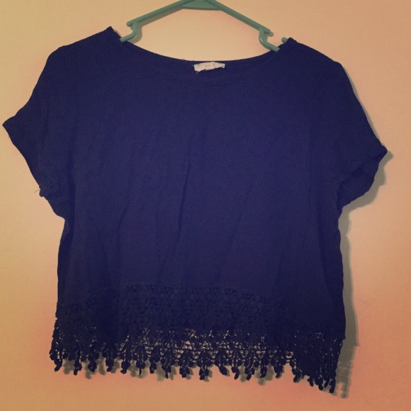 mine Tops - MOVING SALE! Navy Cop Top
