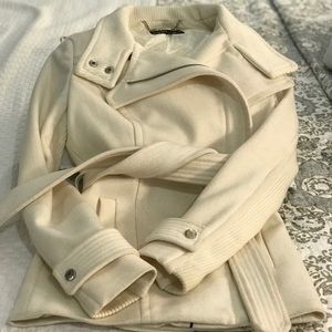 Express off white long pea coat. Make me an offer!