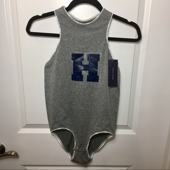 tommy hilfiger bodysuit grey
