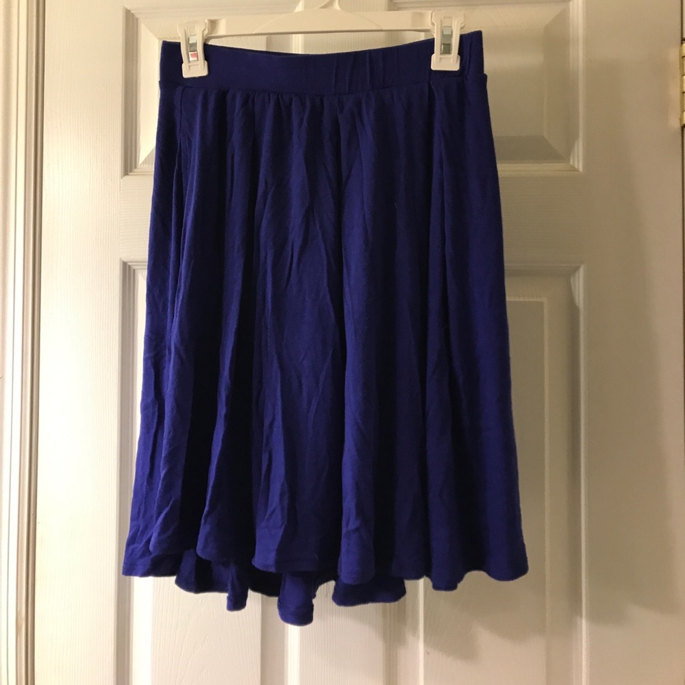 LuLaRoe Madison skirt royal blue size small