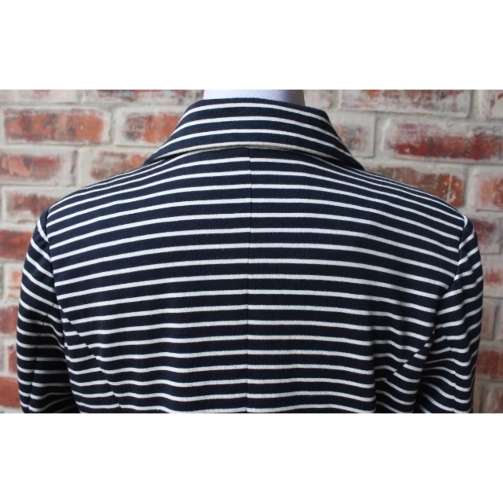 Anthropologie Cartonnier Small Navy Striped Blazer - Picture 6 of 7