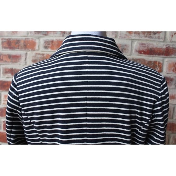 Anthropologie Cartonnier Small Navy Striped Blazer - Picture 6 of 7