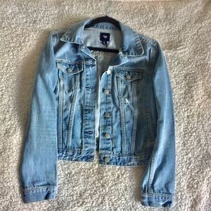 Gap Medium Wash Distressed Jean Denim Jacket