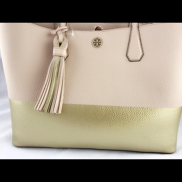 Key Burch Perry Tote Large pink gold Tassel neiman - Picture 5 of 8