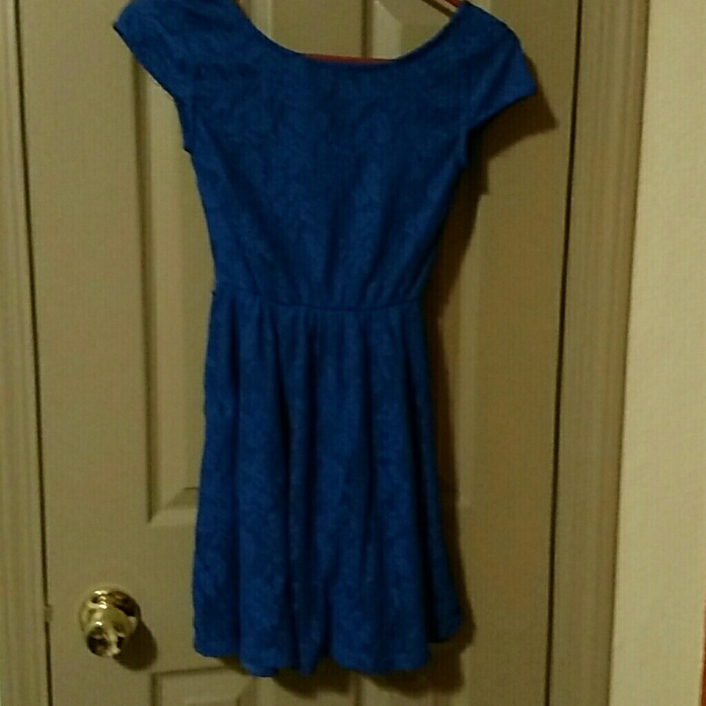 Blue lace dress