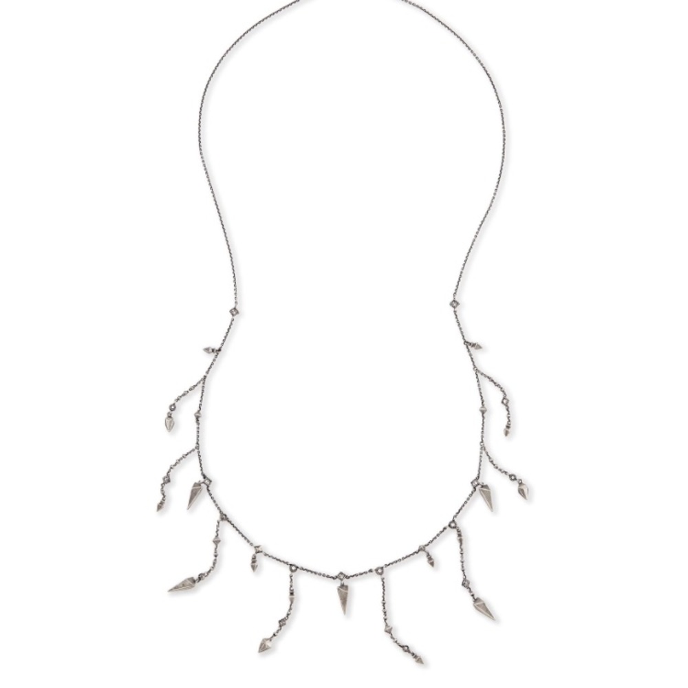 Loralei long Necklace in Antique Silver