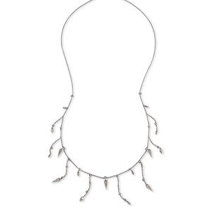 Loralei long Necklace in Antique Silver