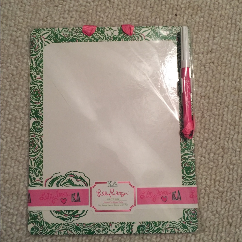 Lilly Pulitzer dry erase memo board with pen