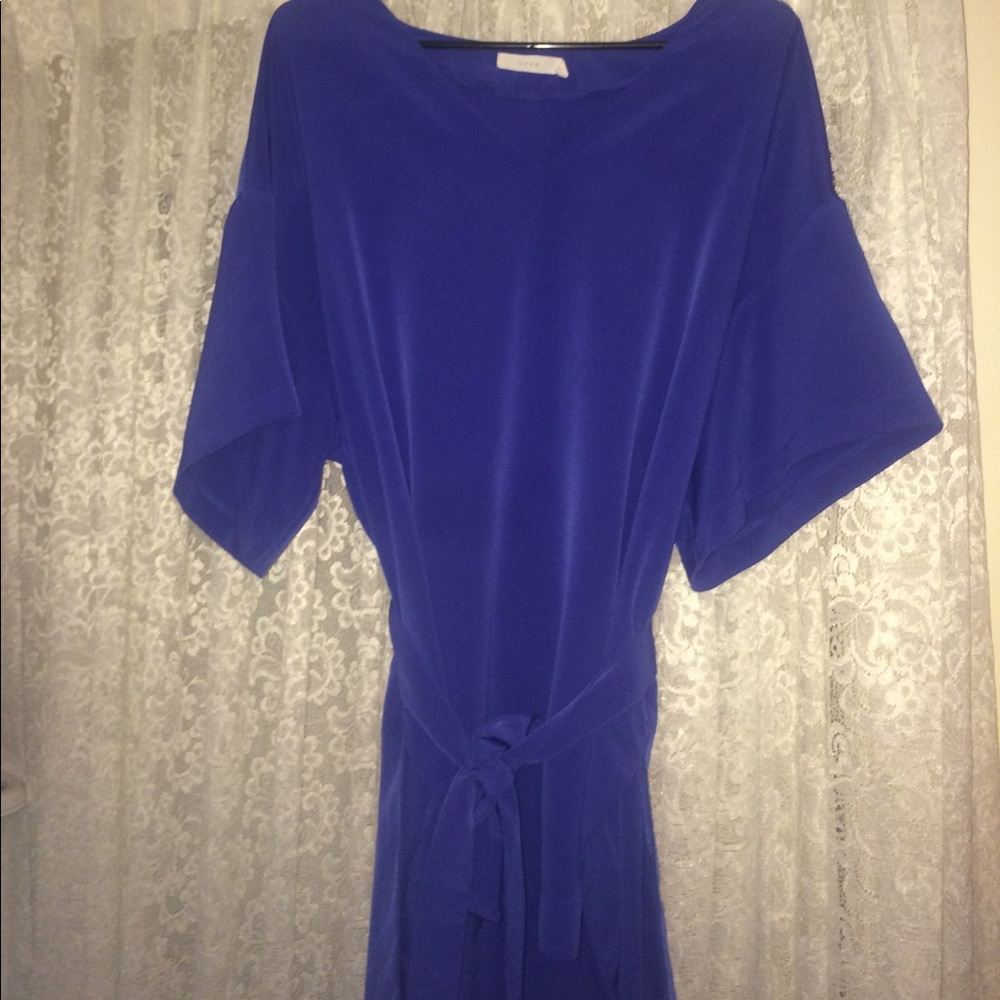 Blue blouse with sash