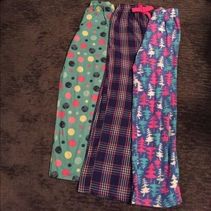 Pj pants including 1 fleece and 2 Cotton
