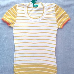 Benetton striped knit top