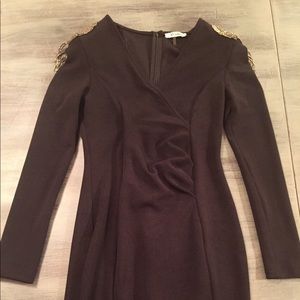Xtaren Sz 2 Faux Wrap Dress w/ Shoulder Chains