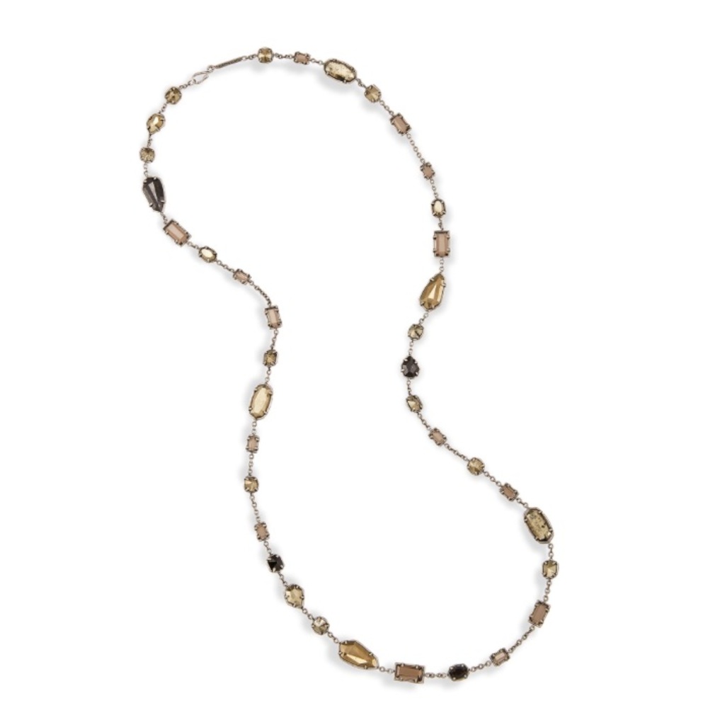 Joann Long Necklace in Antique Silver