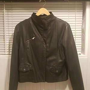 Woman's faux learner jacket