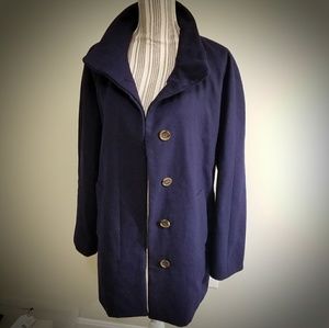 J.CREW Factory navy wool blend swing coat