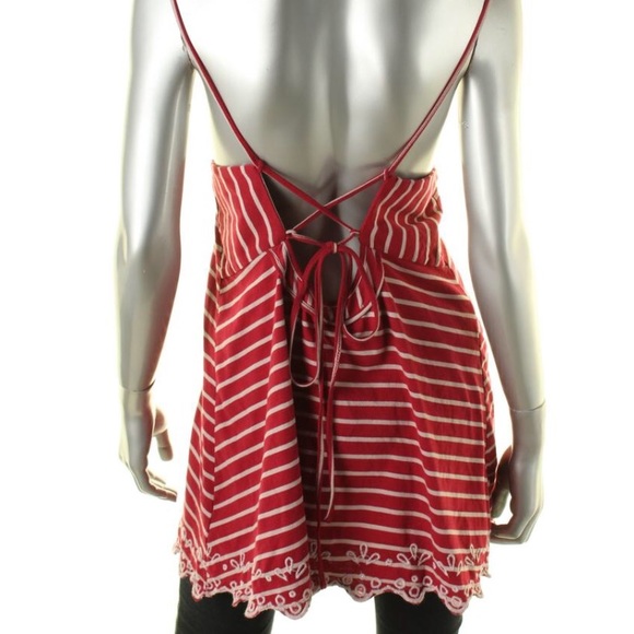 • Free People • Striped Embroidered Cami Top - Picture 4 of 4