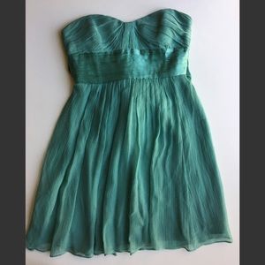 BCBGMaxAzaria teal chiffon dress