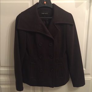 Brown Nine West pea coat