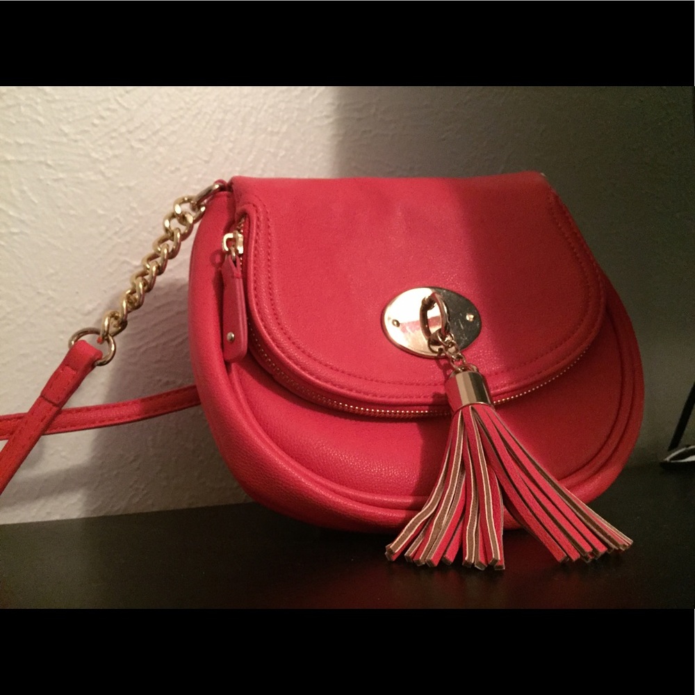 Salmon colored purse