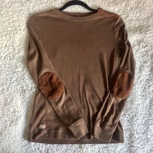 Ralph Lauren Suede Elbow Patch Brown Long Sleeve