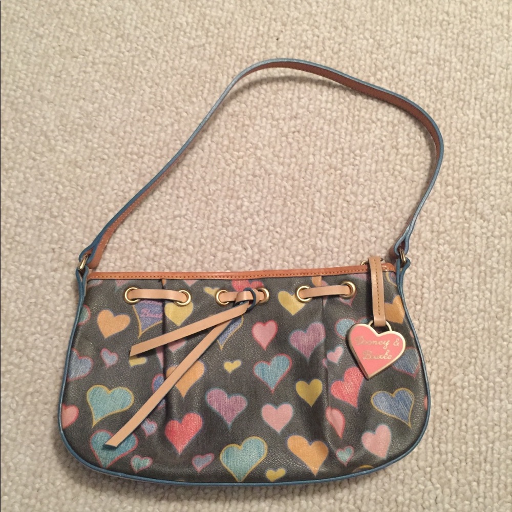 Dooney and Bourke Hearts collection tassle bag