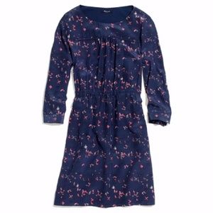 Madewell Silk Day Dress - Birds of Life print