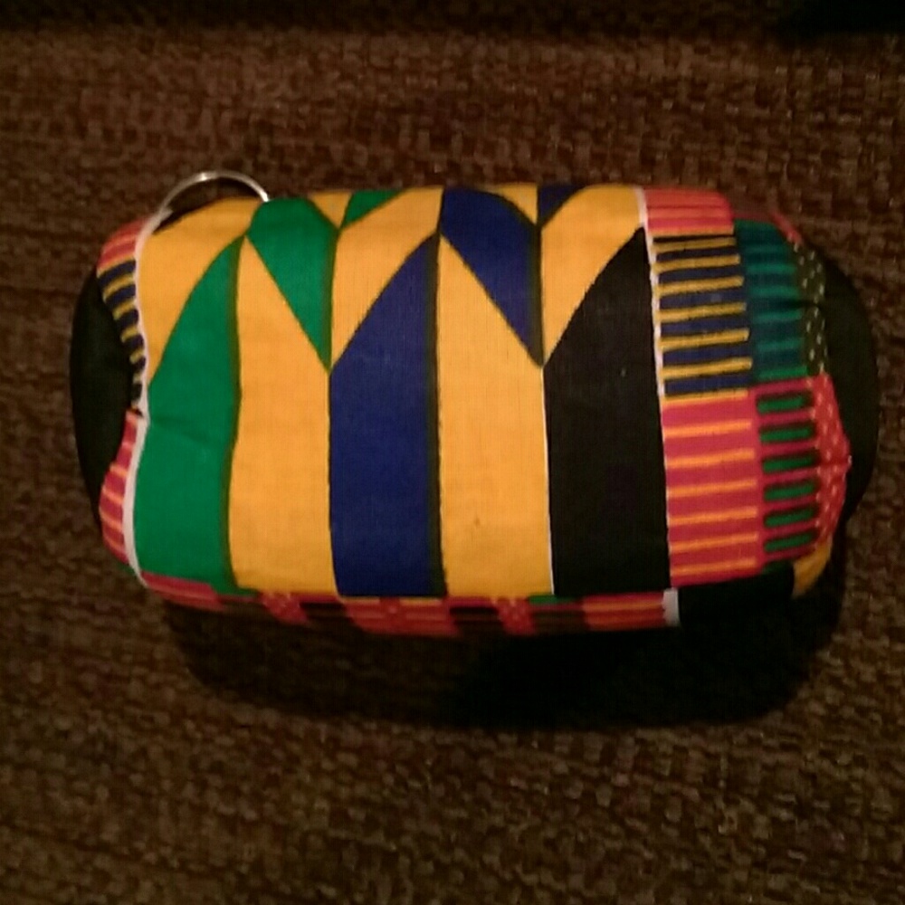 Hand made African print coin purse.