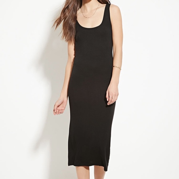 Black with white speckles midi dress - Picture 1 of 4