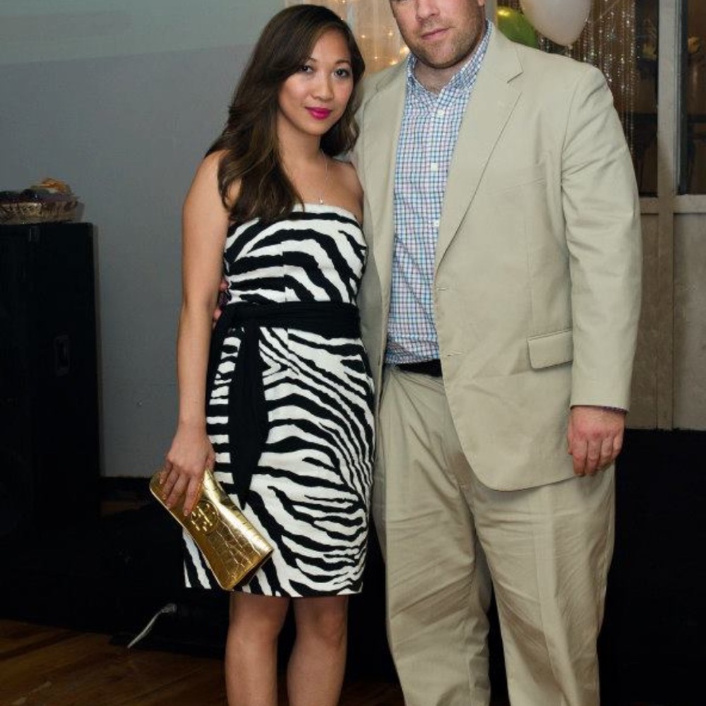 Express Zebra Print Party Dress