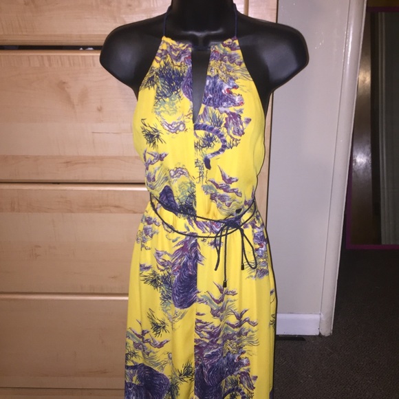 Tiger Printed Halter Guess Maxi Dress - Picture 7 of 12