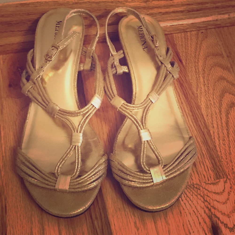 Gold Strappy Sandals