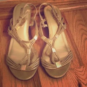 Gold Strappy Sandals