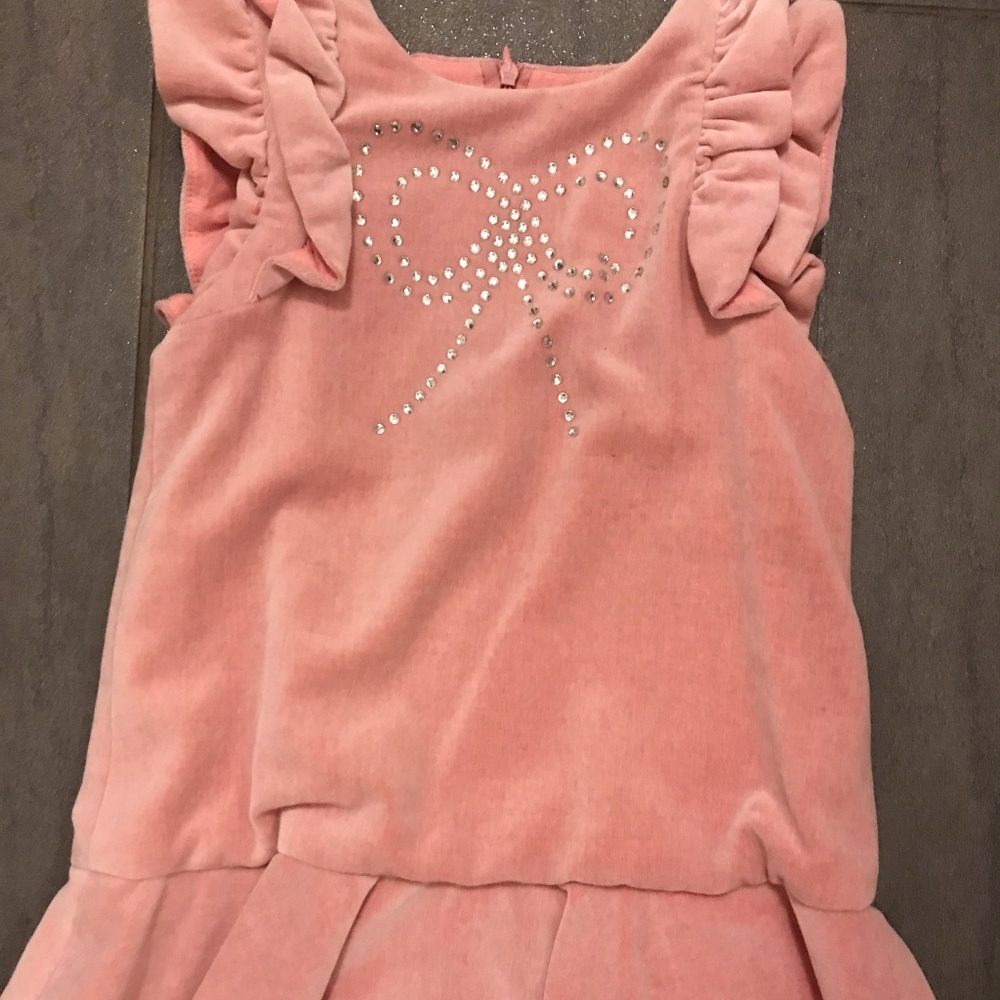 Halabaloo Pink Velvet Dress Size 3T