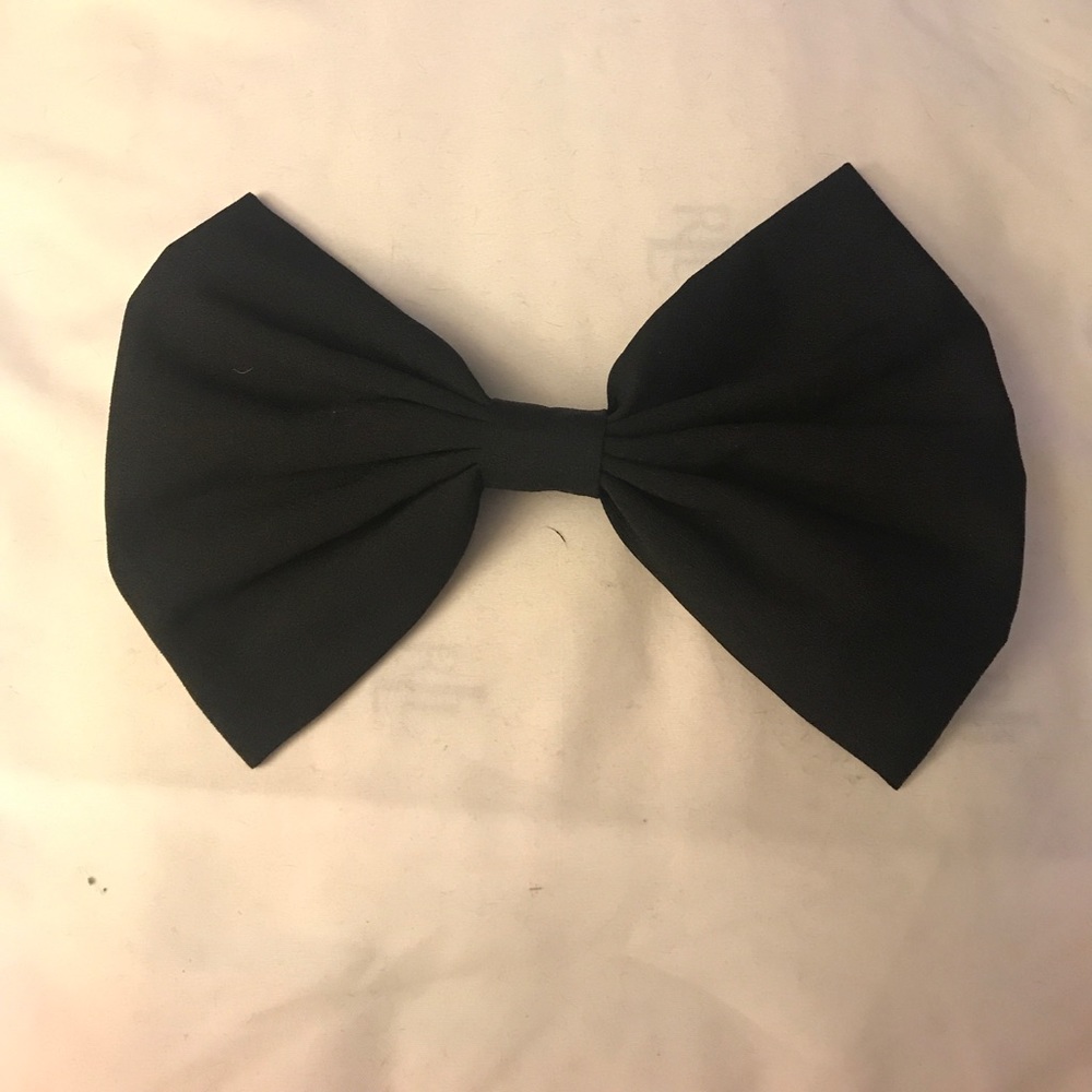 Giant black hair bow