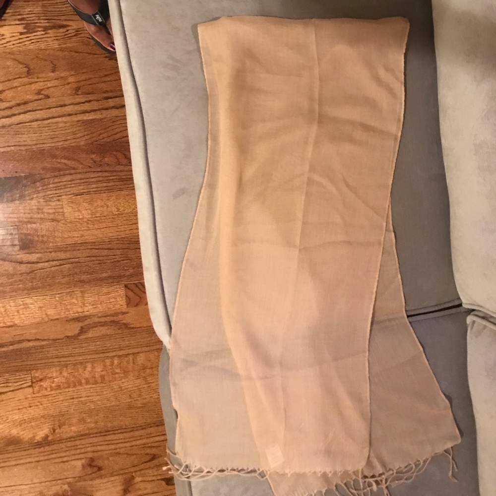 65” sheer apricot/blush scarf