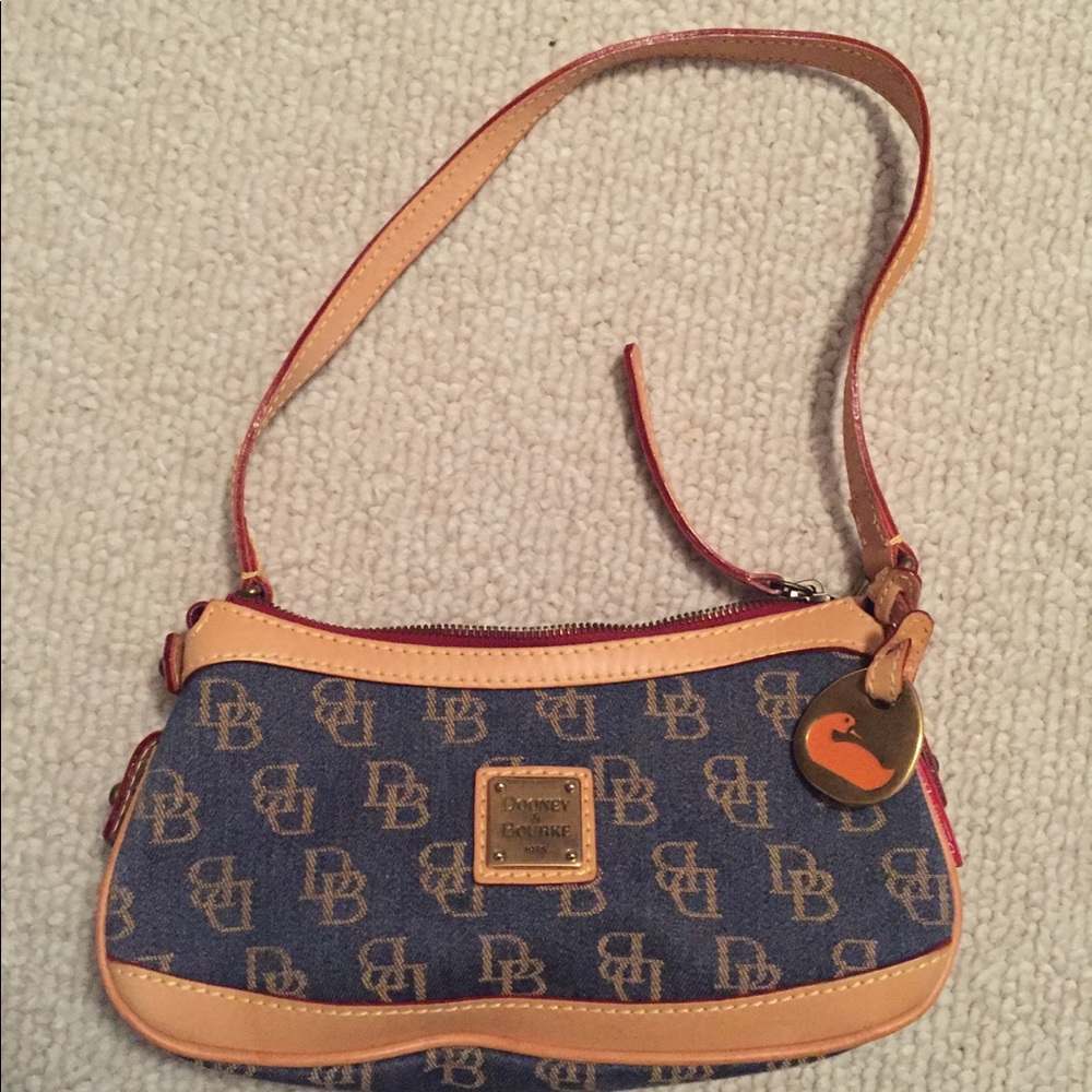 Dooney and Bourke Denim and Tan shoulder bag