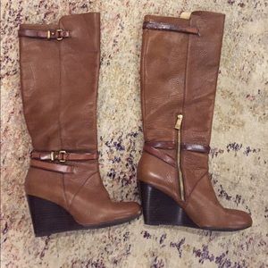 Coach wedge boots size 6.5