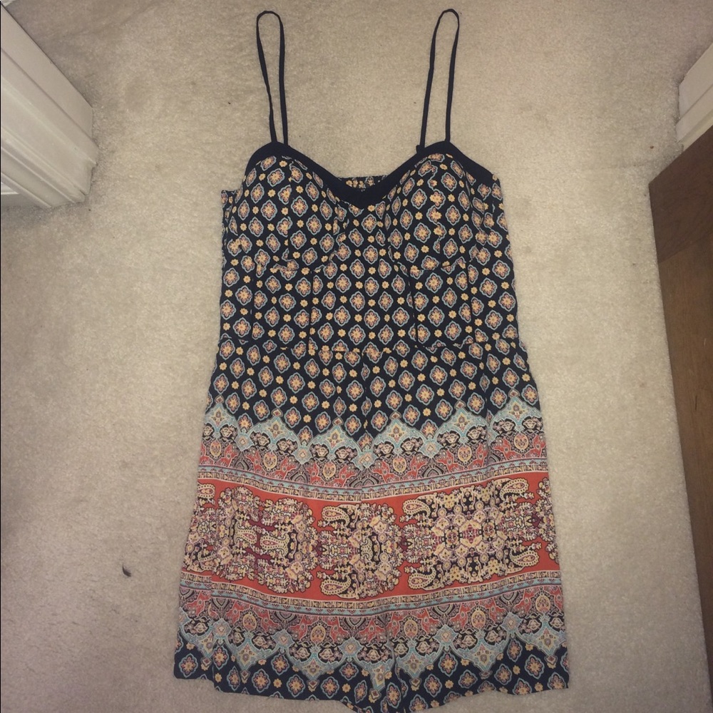 Paisley romper with fitted top