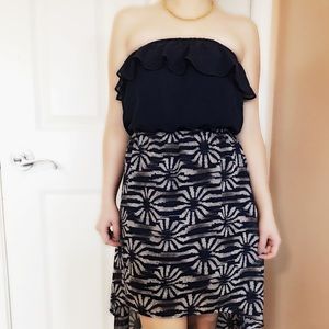 love culture high- low strapless dress Small