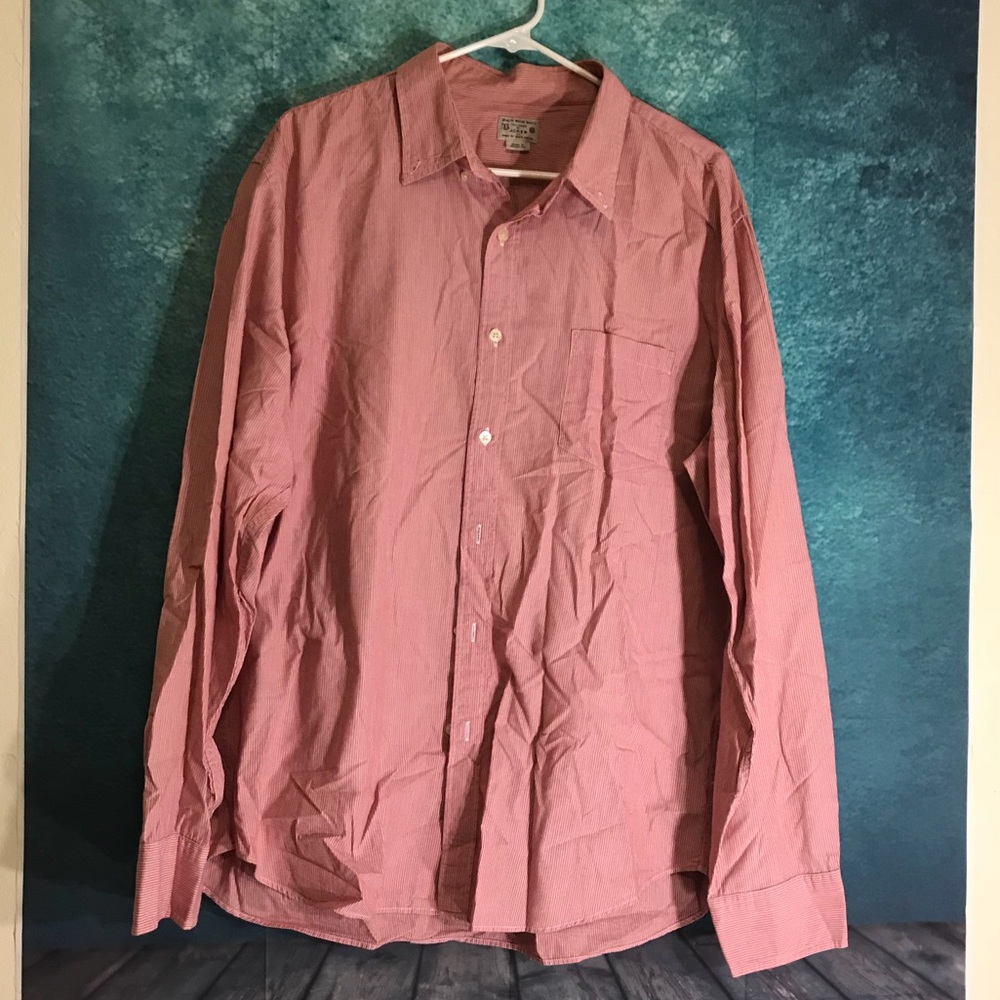 J. Crew men shirt red stripe size XL