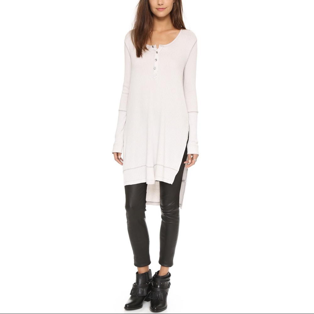 Free People Drippy Rib Gwen Henley - Small