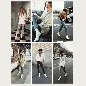 MIA leather white booties