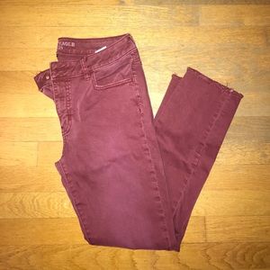 Maroon American Eagle Jeggings