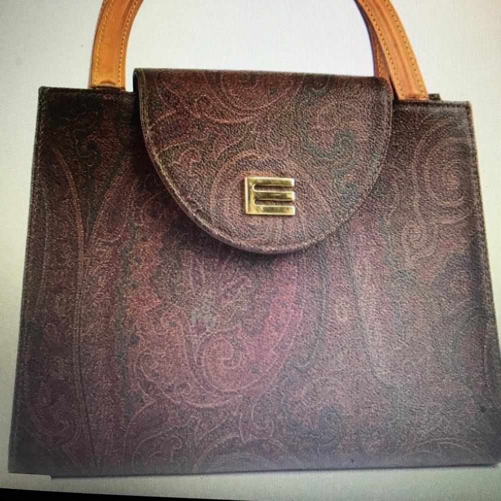 ETRO Logo”KASHIMIR”Pattern TopHandle (Matching)Bag
