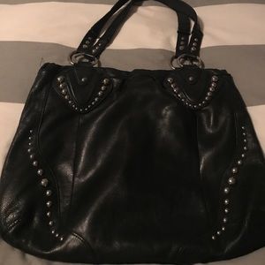 B Makowsky Leather Tote Bag