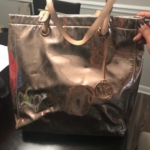 Michael Kors metallic tote