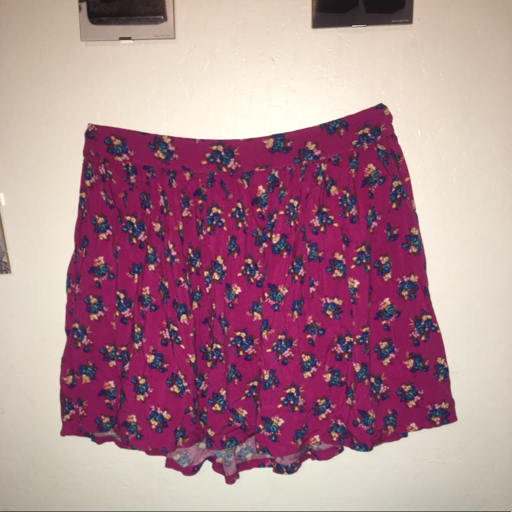Pink Floral Skirt
